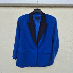 NWT Eloquii Cobalt Blue Tuxedo Blazer Size 22